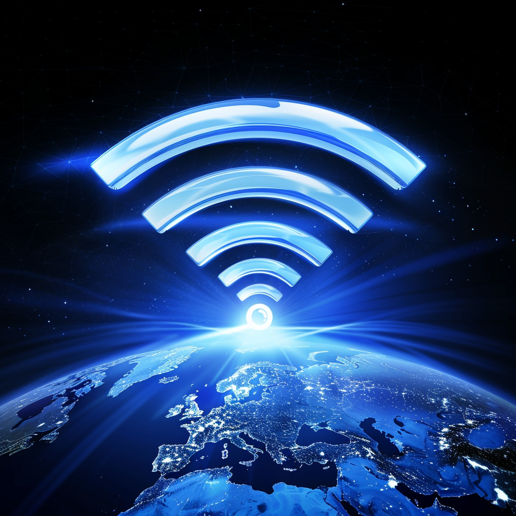image of wifi on the earth